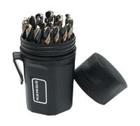 MoSundi Lot de 29 forets hélicoïdaux HSS avec revêtement TiN, pointe 135° pour métal, bois, plastique, tige droite, 16,5 x 8 cm