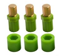 MoSundi Lot de 3 coupleurs d'arbre de cisaillement en laiton, pour rouleau à pâtes série KP, pièce de réparation rapide, pour accessoires KPSA KPRA KPEX KPXX Vert