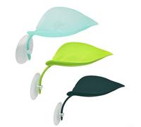MoSundi Lot de 3 plateformes pour tortue en forme de feuille avec ventouses, décoration de reptile vert, lézard grenouille pour aquarium, point de repos d'escalade en plastique, 18,5 x 7,1 cm