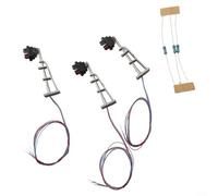 MoSundi Lot de 3 signaux de modélisme ferroviaire à l'échelle N, 2 LED vert/rouge avec résistances pré-câblées pour dispositions 9 V-12 V, pour paysage de construction ferroviaire