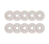 MoSundi Lot de 4/10 serpillères de rechange pour aspirateur Cecotec pour robot Conga 11090 - Réutilisables - En microfibre douce - Lot de 10