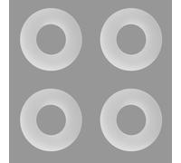MoSundi Lot de 4 joints d'étanchéité en silicone pour robinets de vidange Geberit 5,1 cm, pour rondelle de base 816.418.00.1, blanc