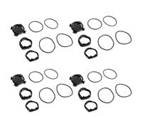 MoSundi Lot de 4 sangles de fixation pour ordinateur de vélo Garmin, ABS + support en caoutchouc avec 2 rondelles de hauteur 13,5 mm/7,2 mm, cordes de fixation élastiques, noir