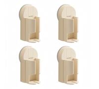 MoSundi Lot de 4 supports muraux pour brosse à dents électrique avec ventouse, gris ou blanc, convient pour les surfaces planes, amovible et réutilisable ABS blanc