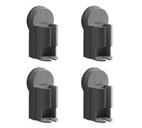MoSundi Lot de 4 supports muraux pour brosse à dents électrique avec ventouse, gris ou blanc, convient pour les surfaces planes, amovible et réutilisable ABS gris