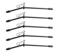 MoSundi Lot de 5 crochets anti-enchevêtrement en plastique pour pêche générale en mer, garde les traces loin du plomb, noir, 79 cm (9 cm)