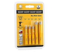 MoSundi Lot de 5 forets brasés à tige hexagonale pour carrelage sec de 6 à 10 mm pour granit, marbre, béton, avec poignée hexagonale de 9,35 mm, acier rapide avec cire de refroidissement