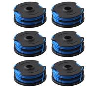 MoSundi Lot de 6 housses de bobine et de tondeuse pour TORO 88512 et 125-8275, pièces de rechange en plastique compatibles avec tondeuses à gazon, noir et bleu, rouge, 6,5 x 2,4 cm + 8,6 x 3,4 cm, 8/7