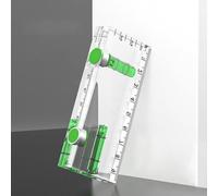 MoSundi Mini règle de niveau en acrylique avec base magnétique pour une mesure précise du millimètre, 3 indicateurs de bulles pour horizontal/vertical/45, visibilité claire, construction transparente