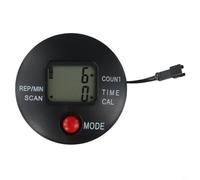 MoSundi Moniteur de compteur de pas avec affichage numérique pour vélo d'appartement, suivi des calories, de la distance, du temps, en plastique noir