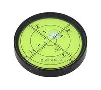 MoSundi Niveau à bulle horizontal en métal 60 x 10 mm en acier inoxydable rond de précision pour machines de magasin, tables de billard, platines tournantes, noir