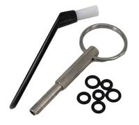 MoSundi Outil de réparation de machine à café en acier inoxydable avec clé à vis à tête ovale de sécurité, 6 joints toriques et brosse de nettoyage, compatible avec Capresso/Krups/Franke