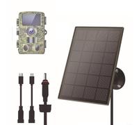 MoSundi Panneau solaire pour WingHome, pour Bushnell, pour caméra de chasse Spypoint, panneau solaire pour caméra extérieure à batterie rechargeable 5 V