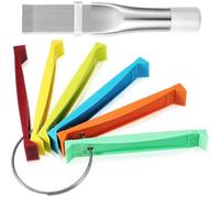 MoSundi Peigne de réparation pour radiateur et condensateur de climatiseur, outil pour redresser et nettoyer les ailettes de l'unité AC, plastique + kit de nettoyage pour refroidisseur en métal