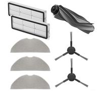 MoSundi Pièces de rechange pour aspirateur Mova S10 Plus pour Mova S10 avec 1 brosse principale à rouleau, 2 filtres HEPA, 3 chiffons serpillères, 2 brosses latérales