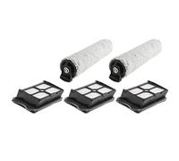 MoSundi Pièces de rechange pour aspirateur sans fil Tineco iFloor 3 et Floor S3, 2 rouleaux brosses + 3 filtres, rouleau souple en microfibre haute densité, filtration à 999%, compatible avec