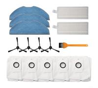 MoSundi Pièces de rechange pour aspirateurs robot EZVIZ RE4 Plus RE5 Plus, y compris filtres HEPA, serpillères, sacs à poussière, brosses latérales, brosse de nettoyage (A)