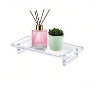 MoSundi Plateau de comptoir de salle de bain en acrylique, porte-savon transparent et plateau de coiffeuse, décoration d'intérieur, 218,4 x 91,4 x 38,1 cm