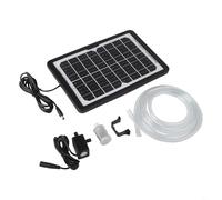 MoSundi Pompe solaire submersible 9 V 6 W pour fontaine à poissons avec panneau réglable, double sortie, débit de 240 l/h, pour jardin, bain d'oiseaux, aquarium