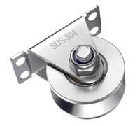 MoSundi Poulie de câble murale en acier inoxydable 304 de type V pour câble métallique de 3 à 10 mm, capacité de charge de 500 kg, design à double roulement