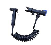 MoSundi Pulvérisateur de bidet portable avec tuyau de 2 m et connecteur G1/2, douche WC en acier inoxydable SUS 304 pour femmes, animaux domestiques, nettoyage - Noir