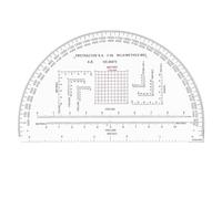 MoSundi Règle de coordonnées géographiques avec échelle rapporteur pour navigation terrestre, 1:25000/1:63360, 0-360°, PP transparent, épaisseur 1,2 mm, pour G2AB MP-1