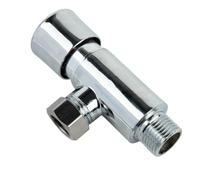 MoSundi Robinet de chasse d'urinoir pour chasse d'eau exposée en alliage de 1,27 cm avec ouverture de montage DN15, argent, pression 1 MPa, temps de rinçage de 3 à 5 secondes, longueur du tube de 15