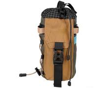 MoSundi Sac à bouteille d'eau pour vélo, porte-gobelet en polyester de 90 mm de diamètre avec fermetures amovibles, cordon de serrage réglable, poche extérieure, marron