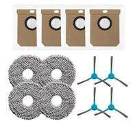 MoSundi Sacs de balai à franges latéraux pour Cecotec 20090 | Fabriqué en microfibre, nylon, plastique ; haute absorption de la saleté, protège les sols des rayures, longue durée de vie