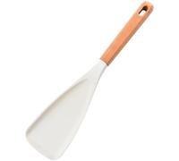 MoSundi Spatule multifonction en silicone antiadhésive, résistante à la chaleur avec poignée ergonomique, 31 x 7,1 cm, cuillère à salade noire blanche
