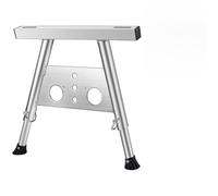 MoSundi Stabilisateur d'échelle de toit avec plateau à outils, kit de crochets réglables en acier pour l'entretien et le nettoyage du toit, capacité de 150 kg, pieds antidérapants, argenté