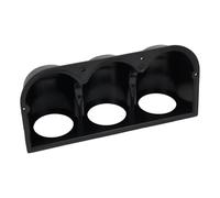 MoSundi Support de dosette triple jauge 52 mm avec 3 trous en plastique ABS pour tableau de bord de voiture, camion, van, noir