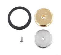 MoSundi Support de paroi de douche intérieur en acier inoxydable de 58 mm avec joint en silicone compatible avec tête de groupe de machines à expresso NUOVA APPIA, argenté et doré