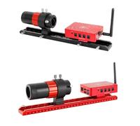 MoSundi Télescopes astronomiques 2 en 1 en alliage d'aluminium avec fente de guidage compatible avec pince Vixen - Rail de montage léger - Rouge