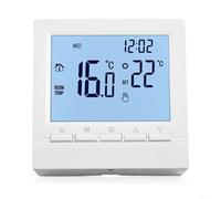 MoSundi Thermostat d'ambiance numérique non programmable avec écran LCD, régulateur de température, pour chaudière à gaz et chauffage au sol, plage de 5 à 90 °C, verrouillage enfant, mode antigel