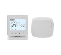 MoSundi Thermostat sans fil, pour chaudières de chauffage central, régulateur de température programmable de 5 à 90 °C avec récepteur à distance, pour applications Tuya et Life, montage mural ou
