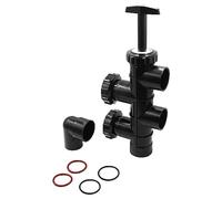 MoSundi Vanne coulissante pour Hayward Pro-Grid et pour filtres micro-transparents D.E. Design de débit de 5,1 cm, fonctionnement push-pull, plastique noir