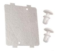 MoSundi WB39X10034 Lot de 3 couvercles de guide d'ondes pour micro-ondes, feuille de mica de 0,6 mm d'épaisseur pour GE avec 2 boutons de verrouillage pour micro-ondes