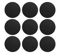 MOSUO 9 Pièces Plaque Metallique Telephone (9 Rondes) avec Adhésif pour Support Téléphone Voiture Magnétique/Aimant Telephone Voiture et Autres Produits Aimanté, Noir