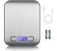 Mosuo balance cuisine electronique avec câble usb, balance de précision 10kg/1g balance electronique acier inox balance alimentaire numérique, écran l G