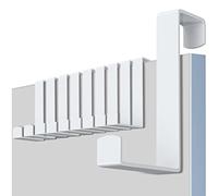 MOSUO Porte Manteau pour Porte, 10 x Crochet Porte Acier Inox, Patere Porte pour Tiroir, Placard Armoire, Cuisine Salle de Bains Chambre à Coucher, Blanc