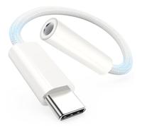 MOSWAG Adaptateur Audio USB-C vers Jack 3,5 mm,Type-C vers Prise Jack 3,5 | Adaptateur USB-C vers Jack Audio 3,5 mm Compatible avec iPhone 15/16/17 Pro Max,Samsung Galaxy S24/S25,Pixel,iPad Pro-1 Pièce