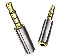 MOSWAG Adaptateur Casque, Adaptateur mâle 2,5 mm à 3,5 mm Femelle, Adaptateur 3,5 mm à 2,5, Adaptateur Casque Jack Compatible avec câble Audio, Bureau, Ordinateur Portable, Tablette 2Pack