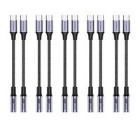 MOSWAG Adaptateur de Prise de Casque à 3,5mm, Adaptateur Écouteur USB C Jack 3.5mm en Nylon, Adaptateur Jack USB Type C avec DAC pour Samsung Galaxy s24 22 S20 Ultra S20, Pixel 4 3 2 XL, iPad Pro