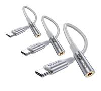 MOSWAG Adaptateur de Prise de Casque à 3,5mm, Adaptateur Écouteur USB C Jack 3.5mm en Nylon, Adaptateur Jack USB Type C avec DAC pour Samsung Galaxy s24 22 S20 Ultra S20, Pixel 4 3 2 XL, iPad Pro