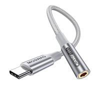 MOSWAG Adaptateur de Prise de Casque à 3,5mm, Adaptateur Écouteur USB C Jack 3.5mm en Nylon, Adaptateur Jack USB Type C avec DAC pour Samsung Galaxy s24 22 S20 Ultra S20, Pixel 4 3 2 XL, iPad Pro