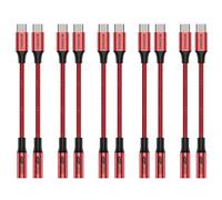 MOSWAG Adaptateur de Prise de Casque à 3,5mm, Adaptateur Écouteur USB C Jack 3.5mm en Nylon, Adaptateur Jack USB Type C avec DAC pour Samsung Galaxy s24 22 S20 Ultra S20, Pixel 4 3 2 XL, iPad Pro