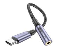 MOSWAG Adaptateur de Prise de Casque à 3,5mm, Adaptateur Écouteur USB C Jack 3.5mm en Nylon, Adaptateur Jack USB Type C avec DAC pour Samsung Galaxy s24 22 S20 Ultra S20, Pixel 4 3 2 XL, iPad Pro