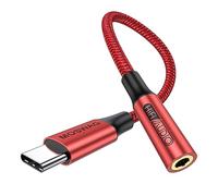 MOSWAG Adaptateur de Prise de Casque à 3,5mm, Adaptateur Écouteur USB C Jack 3.5mm en Nylon, Adaptateur Jack USB Type C avec DAC pour Samsung Galaxy s24 22 S20 Ultra S20, Pixel 4 3 2 XL, iPad Pro