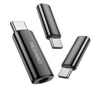 MOSWAG Adaptateur de Prise de Casque USB-C vers 3,5mm avec DAC, Convertisseur Audio Hi-FI et Micro en Alliage de Zinc Haute Résolution, Compatible avec Galaxy, Pixel, Xiaomi, iPhone et iPad